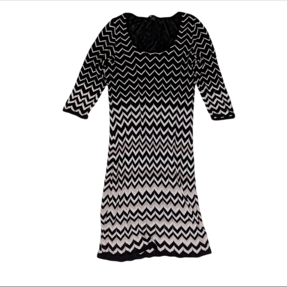 White House Black Market Chevron Knit Sweater Dress XL